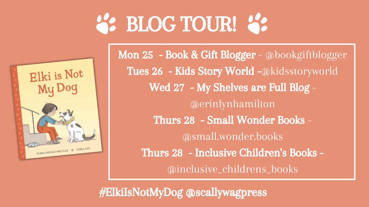 Elki is going to be visiting a few new places this week🐾 Follow our #ElkiIsNotMyDog blog tour with: @bookgiftblogger, @kidsstoryworld, @erinlynhamilton, Small Wonder Books (Instagram) and Inclusive Children's Books (Instagram)! @bouncemarketing @sketch_booking @tonkauzu