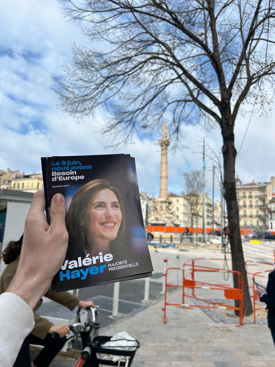Ce matin @BesoindEurope est aller à la rencontre des citoyens à Marseille pour dire 👉que l’election est le 9 juin 👉sur 1 tour 👉qu’elle est notre îlot de paix face notamment à la Russie 👉que nous avons fait le choix d’une candidate ultra compétente @ValerieHayer Alors Go🚀