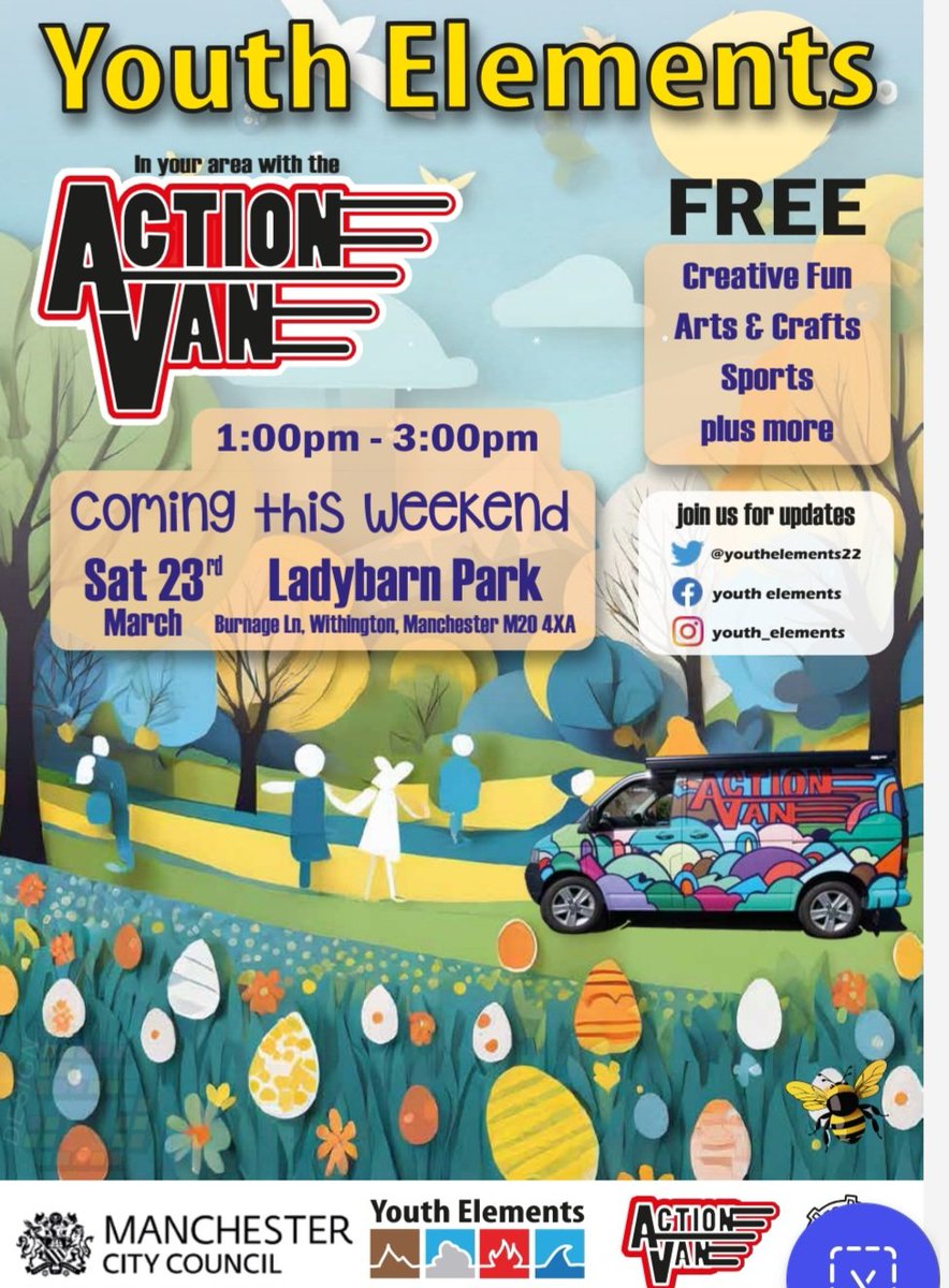 Youth Elements (@youthelements22) on Twitter photo It's happening today. The sun is though wrap up warm, and come join us for face painting, drumming workshops, egg decorating, sports and lots more. It's happening today. The sun is though wrap up warm, and come join us for face painting, drumming workshops, egg decorating, sports and lots more.