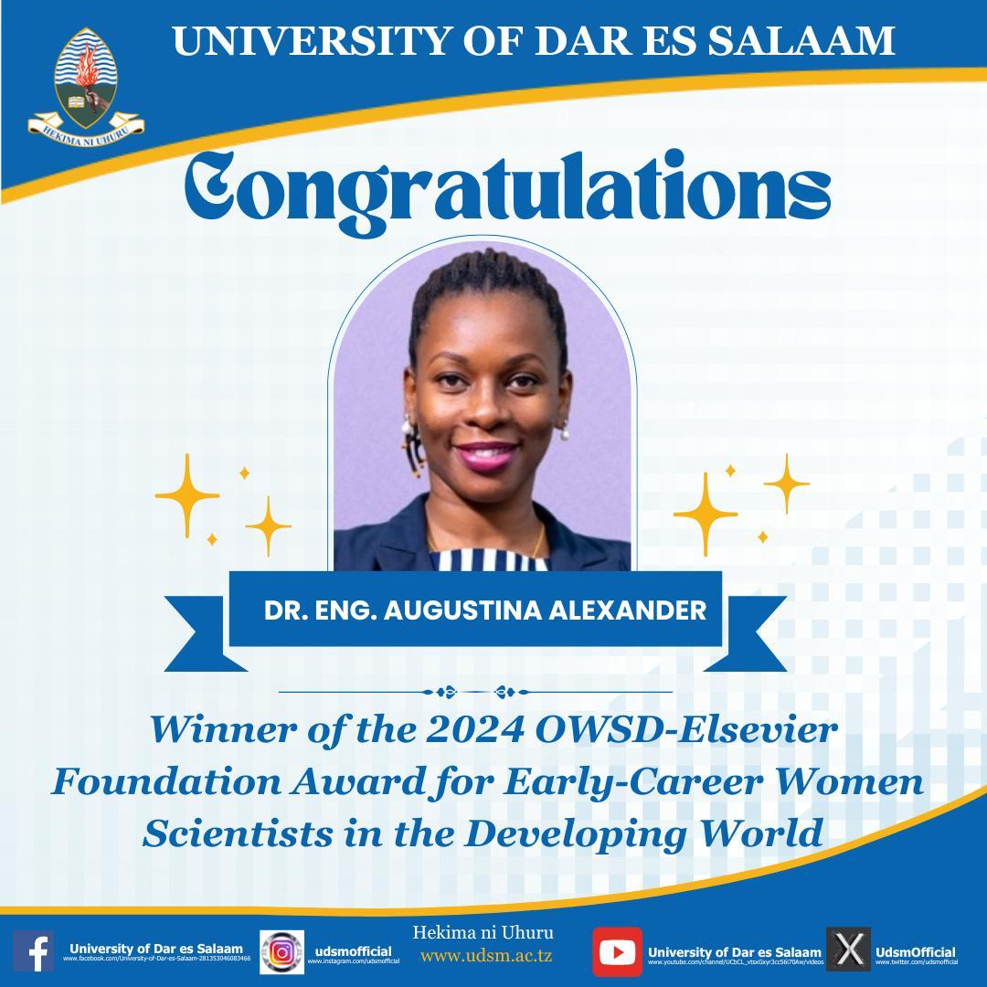 University of Dar es Salaam (@udsmofficial) on Twitter photo ๐๐ซ. ๐๐ฎ๐ ๐ฎ๐ฌ๐ญ๐ข๐ง๐ ๐๐ฅ๐๐ฑ๐๐ง๐๐๐ซ ๐ฐ๐ข๐ง๐ฌ ๐ฉ๐ซ๐๐ฌ๐ญ๐ข๐ ๐ข๐จ๐ฎ๐ฌ ๐ข๐ง๐ญ๐๐ซ๐ง๐๐ญ๐ข๐จ๐ง๐๐ฅ ๐ซ๐๐ฌ๐๐๐ซ๐๐ก ๐ฉ๐ซ๐ข๐ณ๐ ๐๐จ๐ซ ๐ฐ๐จ๐ซ๐ค๐ฌ ๐จ๐ง ๐ฐ๐๐ญ๐๐ซ ๐ช๐ฎ๐๐ฅ๐ข๐ญ๐ฒ udsm.ac.tz/web/index.php/โฆ ๐๐ซ. ๐๐ฎ๐ ๐ฎ๐ฌ๐ญ๐ข๐ง๐ ๐๐ฅ๐๐ฑ๐๐ง๐๐๐ซ ๐ฐ๐ข๐ง๐ฌ ๐ฉ๐ซ๐๐ฌ๐ญ๐ข๐ ๐ข๐จ๐ฎ๐ฌ ๐ข๐ง๐ญ๐๐ซ๐ง๐๐ญ๐ข๐จ๐ง๐๐ฅ ๐ซ๐๐ฌ๐๐๐ซ๐๐ก ๐ฉ๐ซ๐ข๐ณ๐ ๐๐จ๐ซ ๐ฐ๐จ๐ซ๐ค๐ฌ ๐จ๐ง ๐ฐ๐๐ญ๐๐ซ ๐ช๐ฎ๐๐ฅ๐ข๐ญ๐ฒ udsm.ac.tz/web/index.php/โฆ