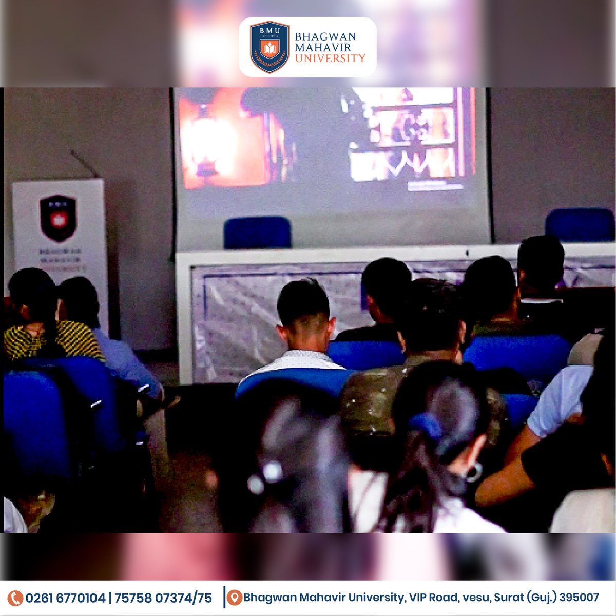 bmusurat's tweet image. The day was filled with big-screen fun and entertainment at Bhagwan Mahavir University! Movie Day turned out to be a blockbuster hit!

#moviedaysuccess #BigScreenFun #entertainment #BlockBusterHit #FunFilledDay #bmuevents #moviemagic #surat #bestuniversityofsurat #lifeatbmu