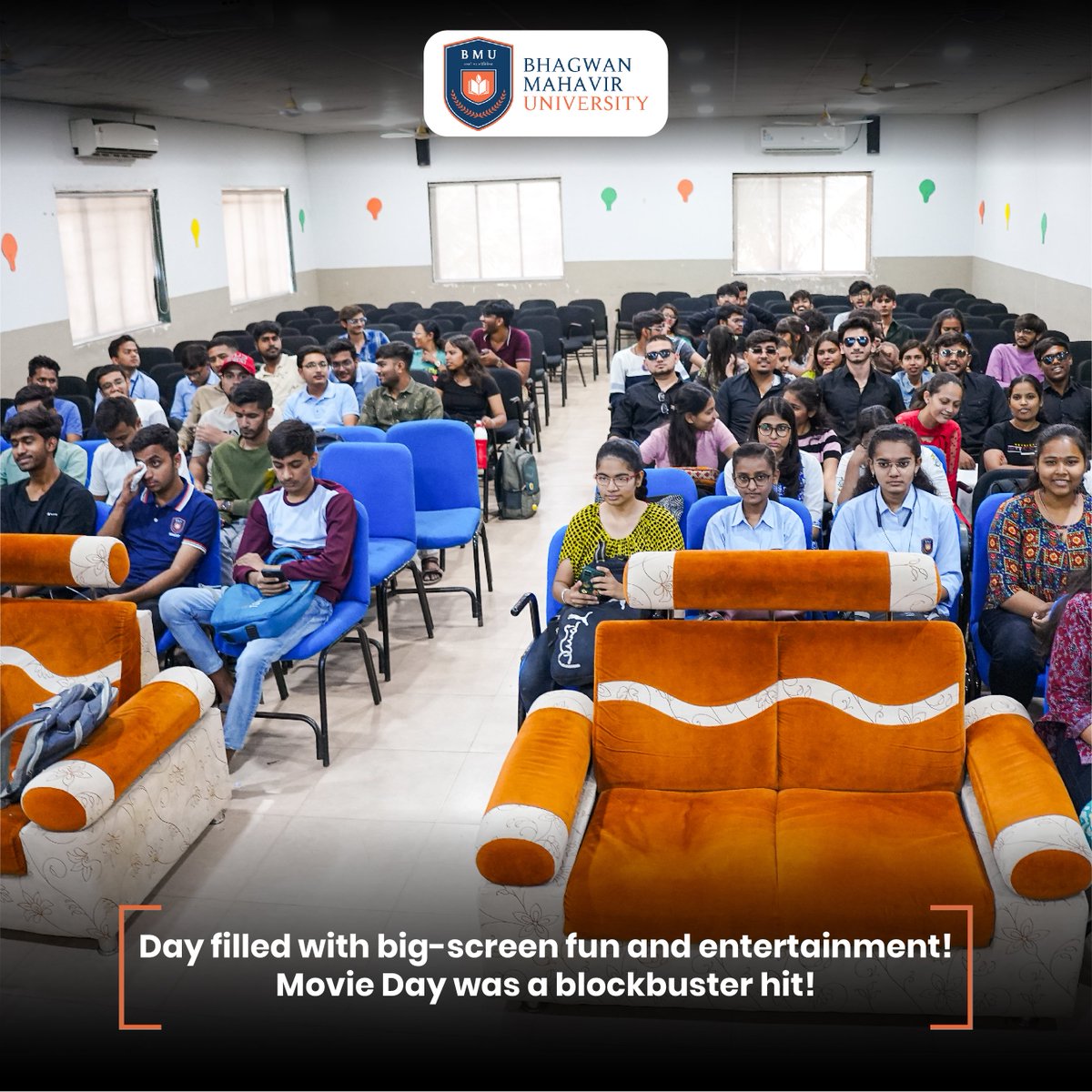 bmusurat's tweet image. The day was filled with big-screen fun and entertainment at Bhagwan Mahavir University! Movie Day turned out to be a blockbuster hit!

#moviedaysuccess #BigScreenFun #entertainment #BlockBusterHit #FunFilledDay #bmuevents #moviemagic #surat #bestuniversityofsurat #lifeatbmu