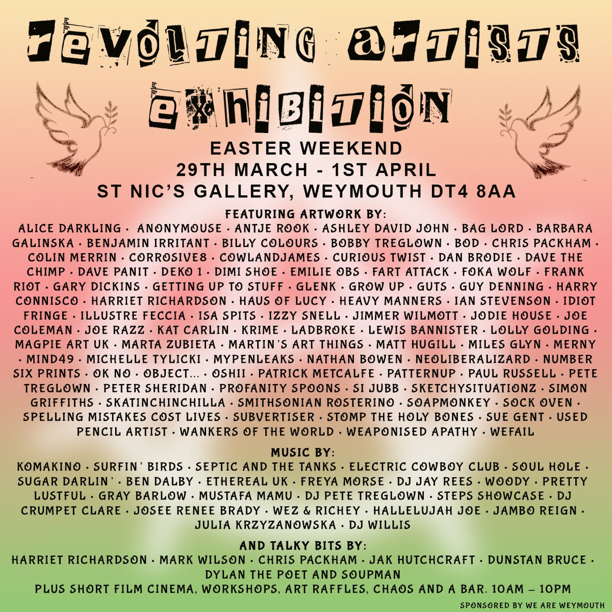 And these are the three prints I have in the big Revolting Artists exhibition in #Weymouth over the Easter weekend. Details of everyone and everything are here - revolting-artists.com