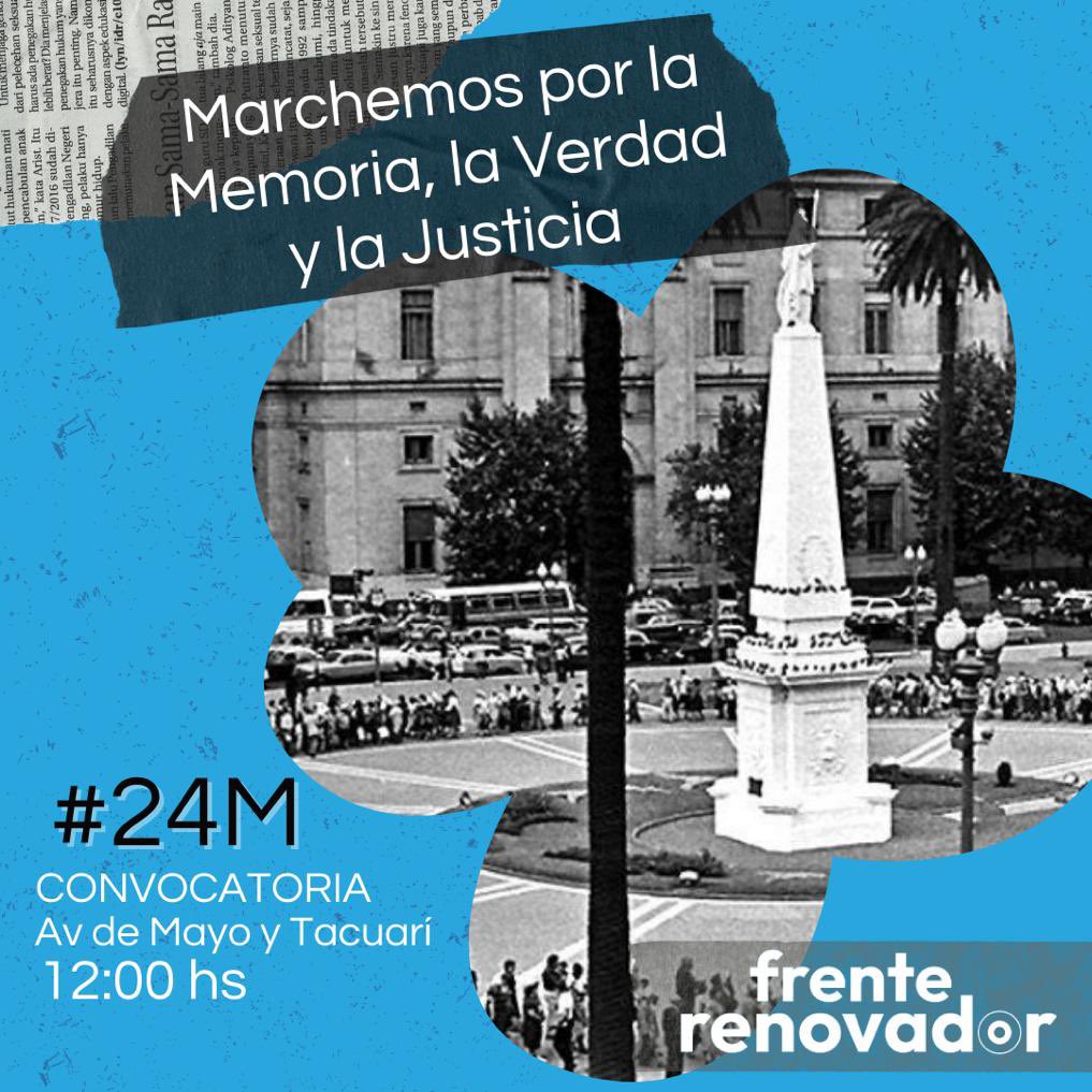 #24M - MEMORIA SÍ. Hoy y siempre en todo el país. Mañana todas a las plazas 🤍