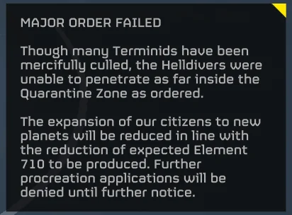 Helldivers2HQ's tweet photo. We have been banned from sex | #Helldivers2 https://t.co/uHRh3c5vxr