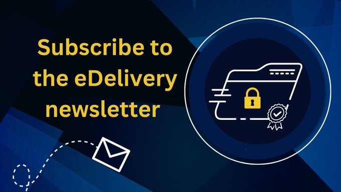 📢Take your chance to register for the eDelivery  newsletter to be out soon! 
📷Get the latest info on the 2nd public consultation, events, news and recent technical developments!  
Don’t miss the scoop and sign up here europa.eu/!v4njKB