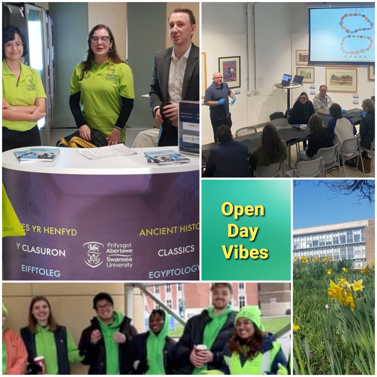 It's been a great day so far: fantastic to welcome all our visitors. If you haven't come to see us yet, there is still a chance in the afternoon. #openday @swanseauni @suculture_comm