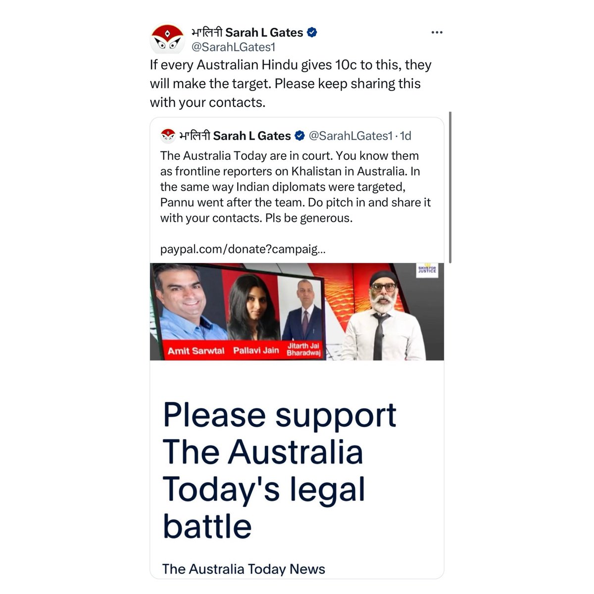 Incase people forgot, anti-Sikh thugs like <a href="/austhindu/">Australian Hindu Media</a> &amp; <a href="/TheAusToday/">The Australia Today</a> ran massive campaigns to blame Sikhs for defacement of Hindu Temples in Australia and these digital beggars emotionally manipulated innocent Hindus to extort their hard earned money.

Hindu community should