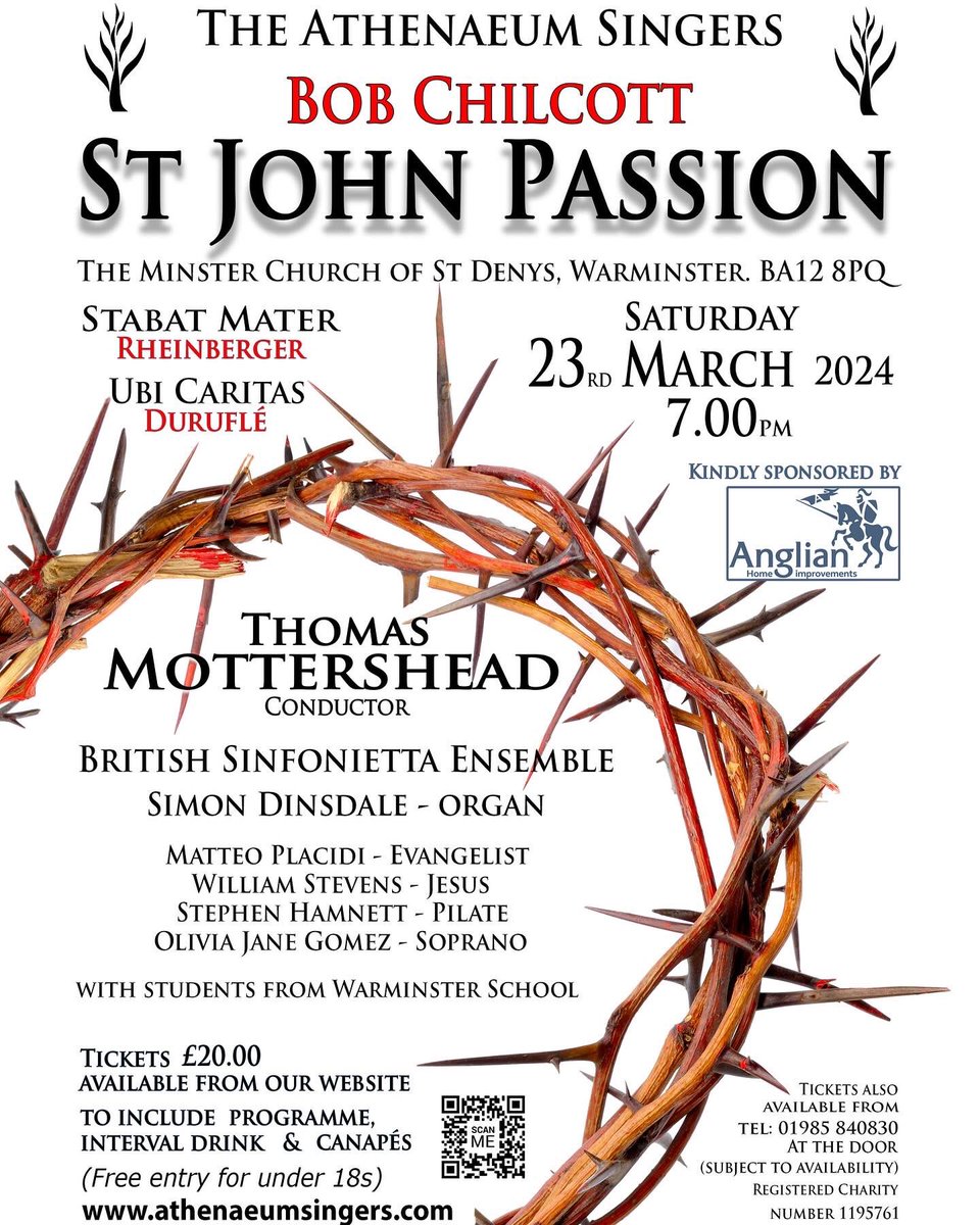 The Athenaeum Singer (@athenaeumsinger) on Twitter photo Todayâs the day! The culmination of our âChilcott-Festâ - a concert performing <a href="/bobchilcott/">Bob Chilcott</a>âs âSt John Passionâ, conducted by <a href="/ThomasMotty/">Thomas Mottershead</a>, with a stellar lineup of soloists, organist <a href="/Dins41/">Simon</a> and <a href="/BSinfonietta/">British Sinfonietta</a> Ensemble. Todayâs the day! The culmination of our âChilcott-Festâ - a concert performing <a href="/bobchilcott/">Bob Chilcott</a>âs âSt John Passionâ, conducted by <a href="/ThomasMotty/">Thomas Mottershead</a>, with a stellar lineup of soloists, organist <a href="/Dins41/">Simon</a> and <a href="/BSinfonietta/">British Sinfonietta</a> Ensemble.