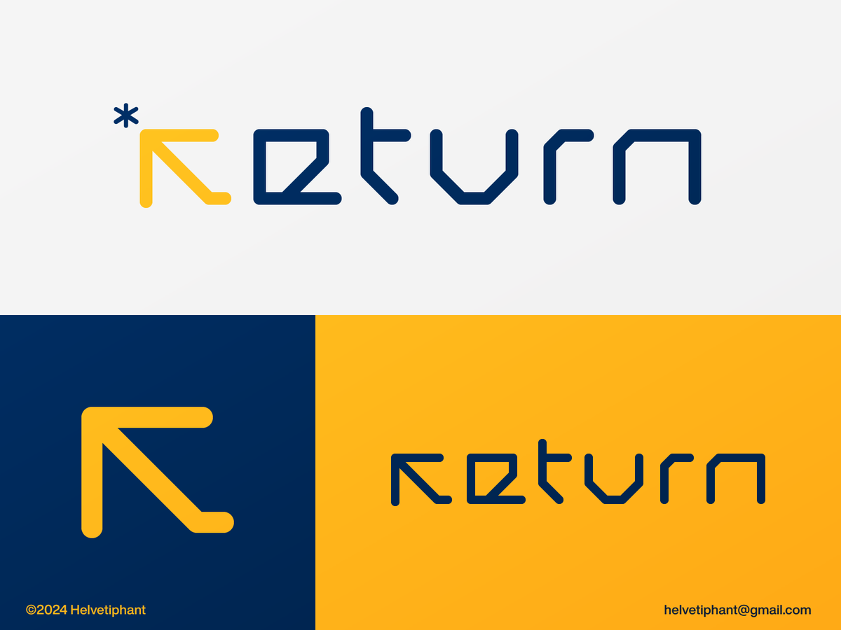 return logo design dribbble.com/shots/23881828… #dribbble #LogoDesign #typography #branding #icon #logodesigner #custom #type #lettering #logo #return