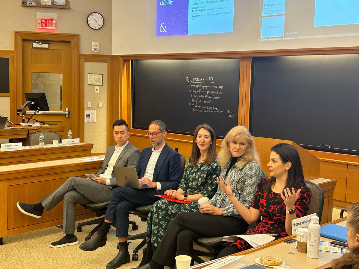 A couple more from today’s fabulous @HarvardJOLT symposium. Thanks to @jrobertsuhlc @_leahrfowler Dov Fox, and Natalie Ram, as well as the students who made this day such a success!