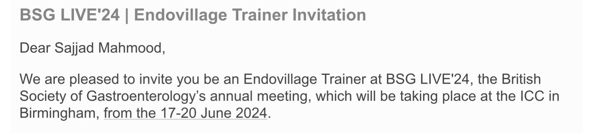 Honoured to be invited as BSG Endo village trainer this year!!! ☺️☺️ Thank you @BritSocGastro @Bjorn_Rembacken @BSGSWiG @BSGTrainees @javaidxiqbal @pawanlekharaju @WythEndo @MFTnhs