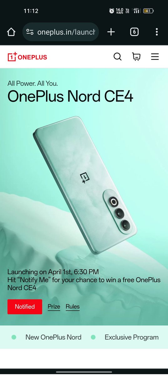 bas_kalka's tweet image. Biggest wish to win 🙏
@OnePlus_IN

#OnePlusNordCE4 #OnePlusIN