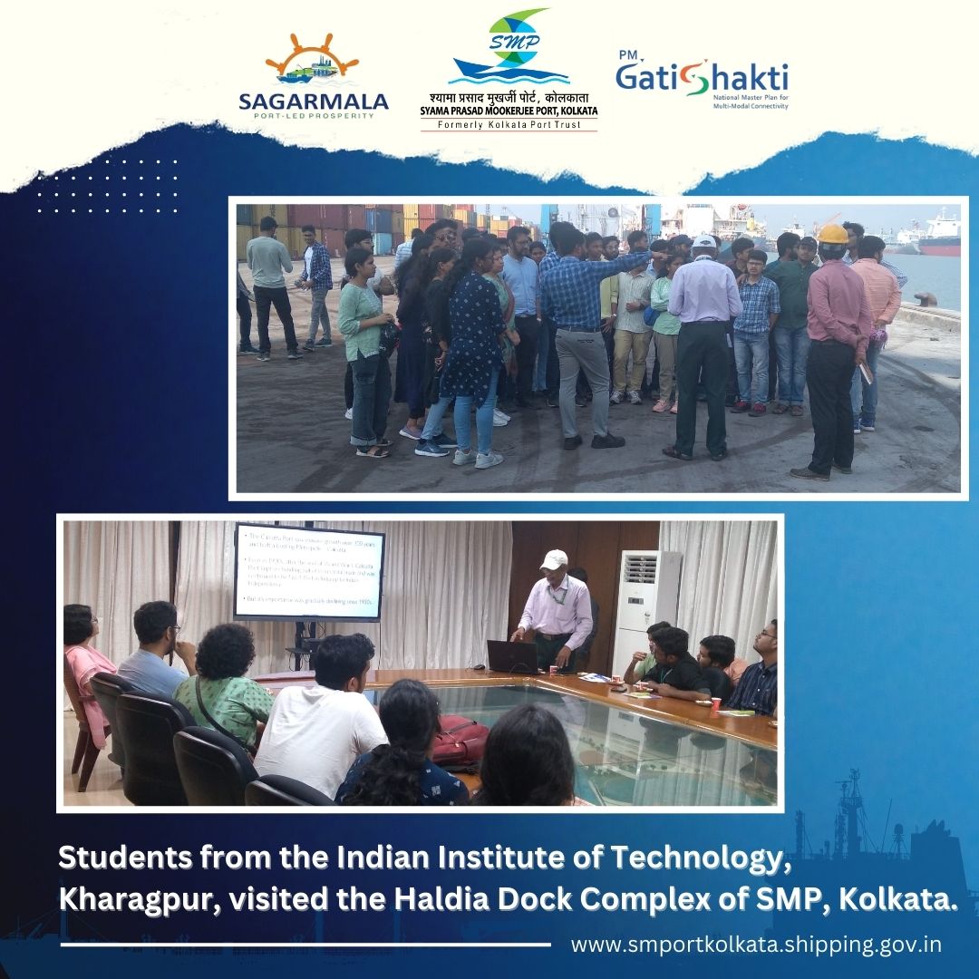 SMPort_Kolkata's tweet image. @SMPort_Kolkata is delighted to welcome the talented students from @IITKgp on 23rd March, 2024 to the #HaldiaDockComplex . This visit offers them valuable insights into #portoperations and #maritimedevelopment. #SMPForEducation