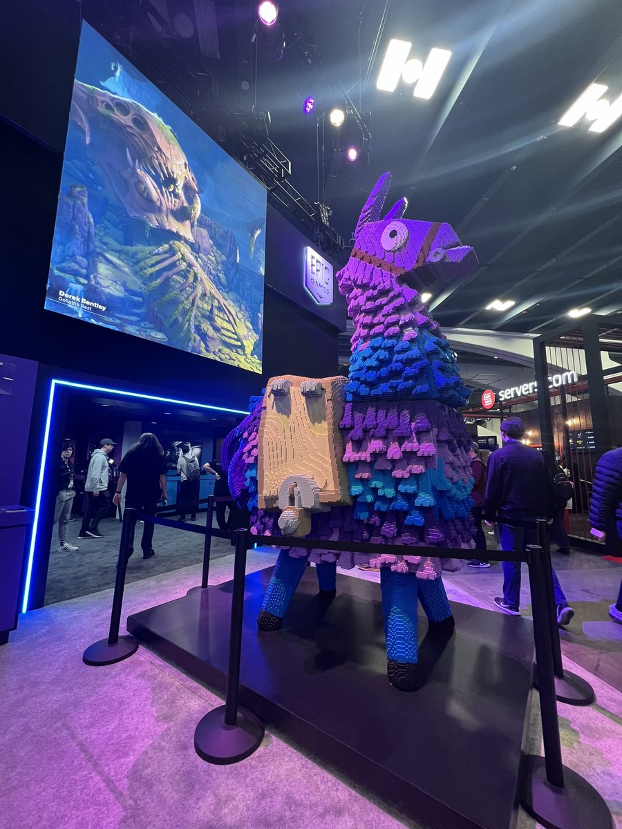tomotoki_'s tweet photo. X/Twitter thinks I’m suspicious because I’ve lurked too long on this account. 🥲 To prove I’m human, I offer you a picture of a mega lego llama I saw at @EpicGames’ booth at #GDC2024. I also met a lot of cool people! 🥹

…That’s right, everyone. Tomo works in ✨The Industry✨ https://t.co/3XxADBAqNm