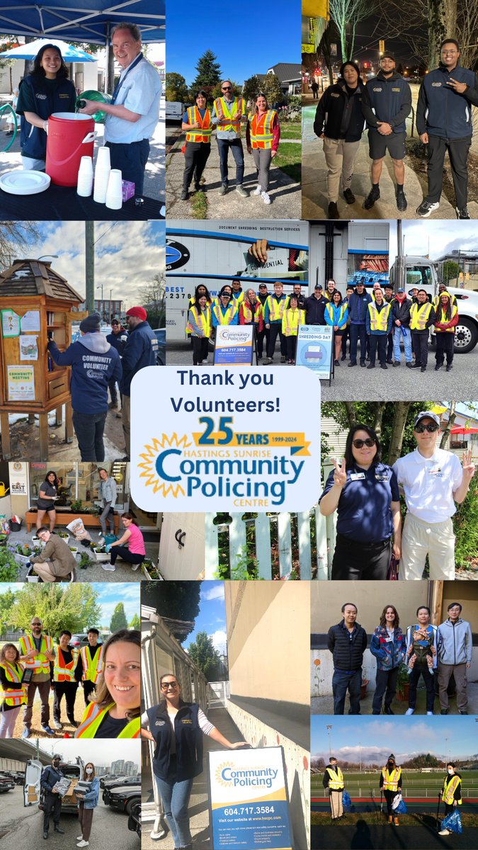 With #Volunteer #Appreciation #Week upon us, we extend our gratitude to the many incredible volunteers who form the backbone of Hastings Sunrise #Community Policing Centre. Thank you for being the beacon of light guiding us toward a safer, connected future in #HastingsSunrise!