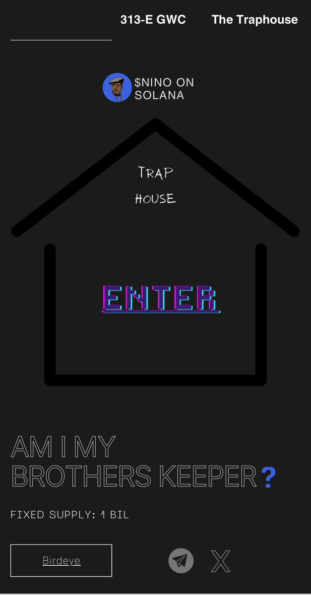 We just brought the first Liquidity Pool Traphouse to the Blockchain. Get Your $NINO and $Crack and make your drop! 
🏠 ninobrowncrypto.com/#the-traphouse