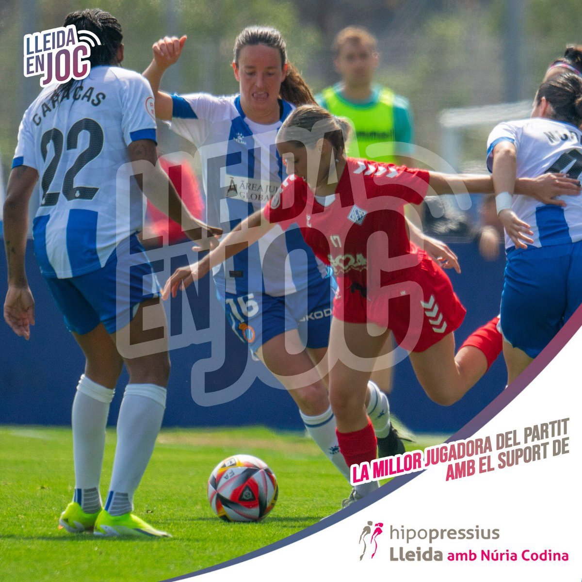⭐ Alba Quintana, votada per #LleidaEnJoc com la millor jugadora del partit!

⚽️ Gran partit a la mitja punta, clau per liderar els contracops que han guiat l'AEM cap a la victòria!

🤝 Amb el suport d'#HipopressiusLleida Núria Codina!

📸 <a href="/paupascu4/">pau pascual prat</a>
 
#EspanyolAEM #LleidaEnJoc
