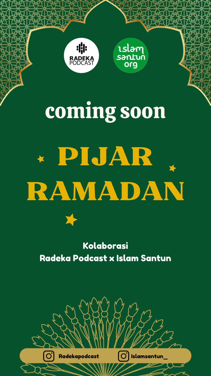 islam_santun's tweet photo. Coming soon
Pijar Ramadan. Stay tuned for the first episode, Sahabat Santun! https://t.co/nVYfEF0H8P