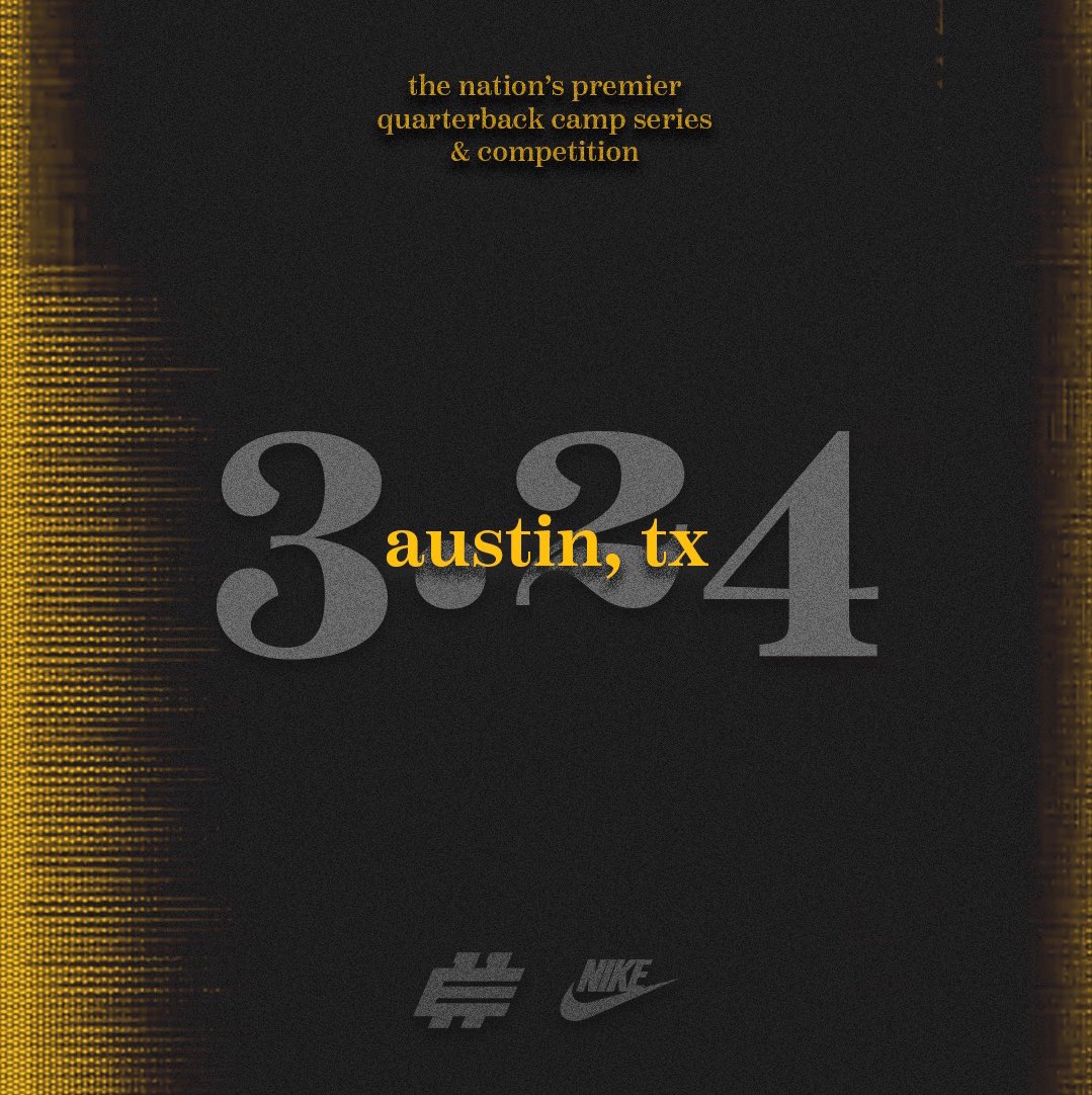 Takeoff time - stop #️⃣2️⃣! Ready to see some of the nation’s best and brightest in the Austin - LOADED regional with 10 Power 4 commits at QB and ALL22 position talent! #WheelsUp LAX✈️AUS #Elite11 🏈🎯🥇🤠✔️