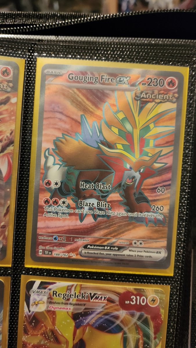 phoenixprime1's tweet photo. Not sure what is going on but I seem to be pulling gold everytime I open any Temportal Forces packs! 
I now have 2 Walking Wake EX Gold cards lmao
Can't wait to do some solid trades at the next Pokemon event! 

#Pokemon #pokemontcg #pokemontemporalforces #pokemoncards #goodpulls https://t.co/7T4RgU7YwV