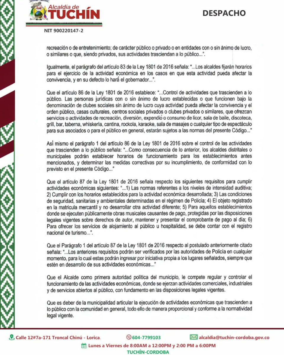 Alcaldía de Tuchin tweet media
