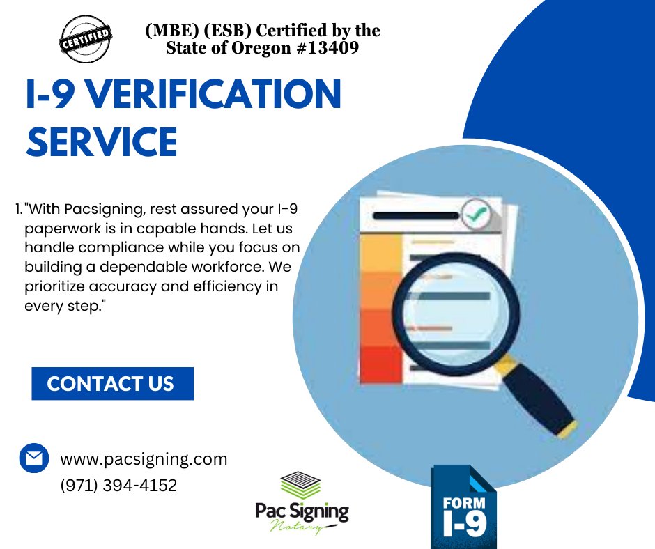 pacsigning's tweet image. Seamless I-9 Verification with Pacsigning! 🏞️

Visit pacsigning.com
Call (971) 394-4152

#I9Verification #LakeOswegoEmployers #WorkforceCompliance #EfficientHiring #Pacsigning #hillsboro #lakeoswego #portland #beaverton #gresham