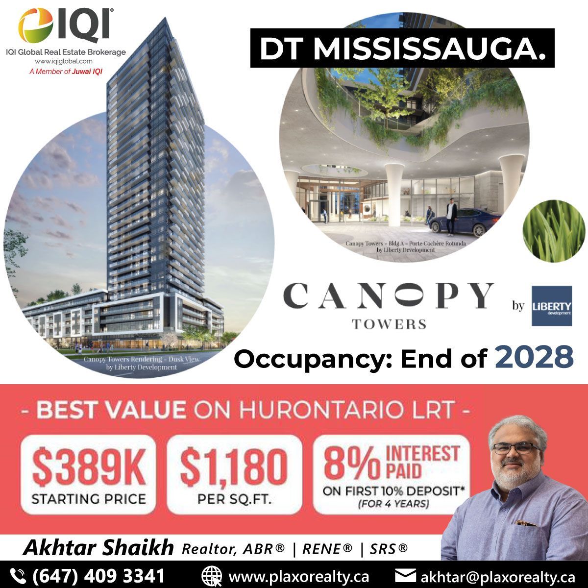 🔥CANOPY TOWERS 2🔥 in DT Mississauga! 
From $389K! Best Value along Ontario LRT with $1180 per sq.ft.
.
 #akhtariqi #akhtarshaikh #FTHS #FTHB #gtarealestate #torontorealestate #gtacondos #mississaugacondos #mississaugarealestate #canopy2 #canopytowers #canopytowers2