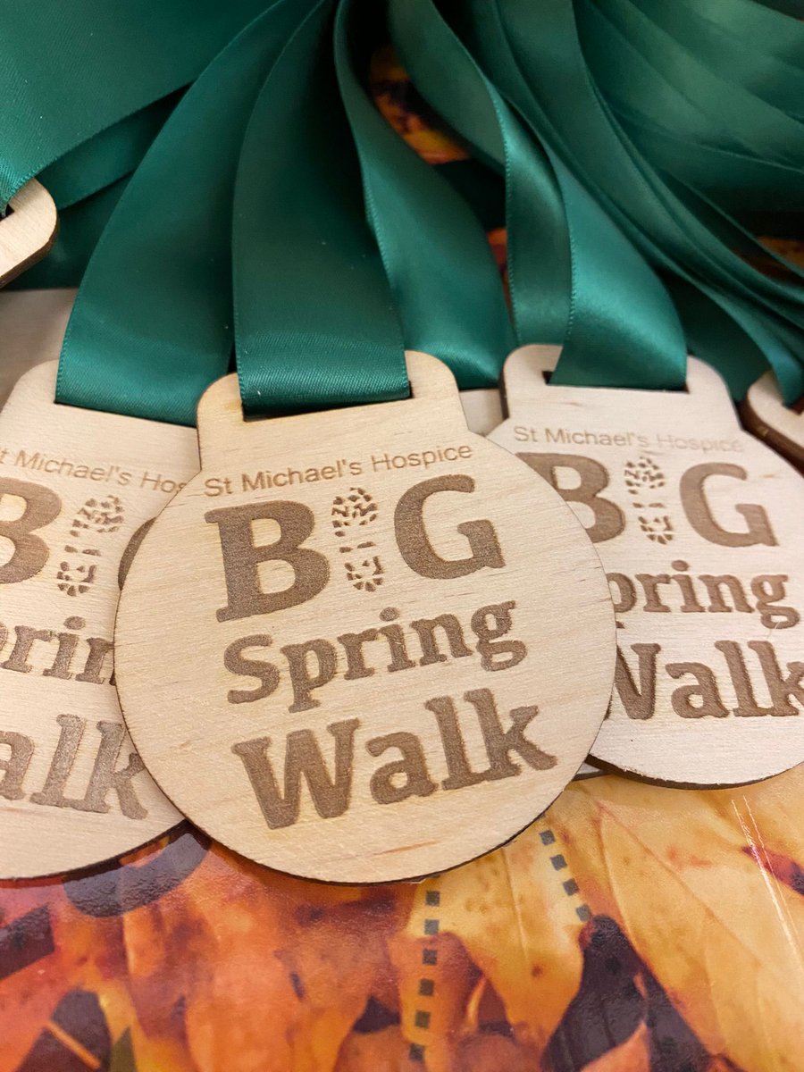 🚶‍♀️🚶🚶‍♂️
Wooden engraved medals being sent out for participants of St Michael's Hospice Big Spring Walk 🌼🌸🌼
Remember, registered charities and fundraising events qualify for our special charity discount to help you with your fundraising efforts 💰💰