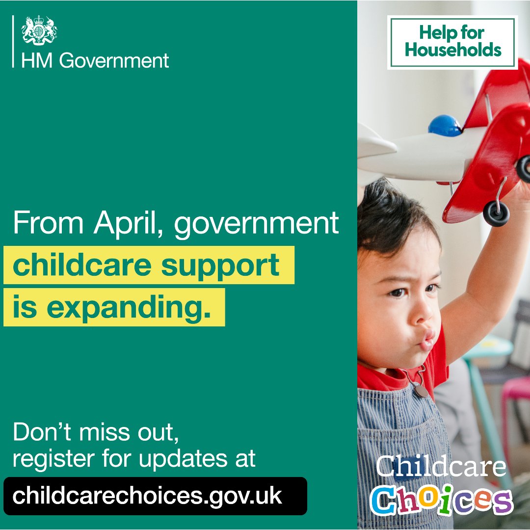 Parents: Apply for 15 or 30 hours childcare by 31 March to start your place from April. Check you are eligible and apply at orlo.uk/Childcare_zkHmD