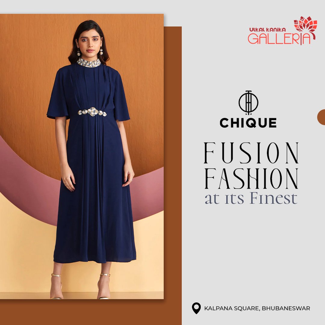 Discover the perfect blend of tradition and modernity with Chique's exclusive Indo-Western collection, only at Utkal Kanika Galleria. 

#ChiqueAtUKG #IndoWesternElegance #FusionFashion #StyleStatement #UtkalKanikaGalleria