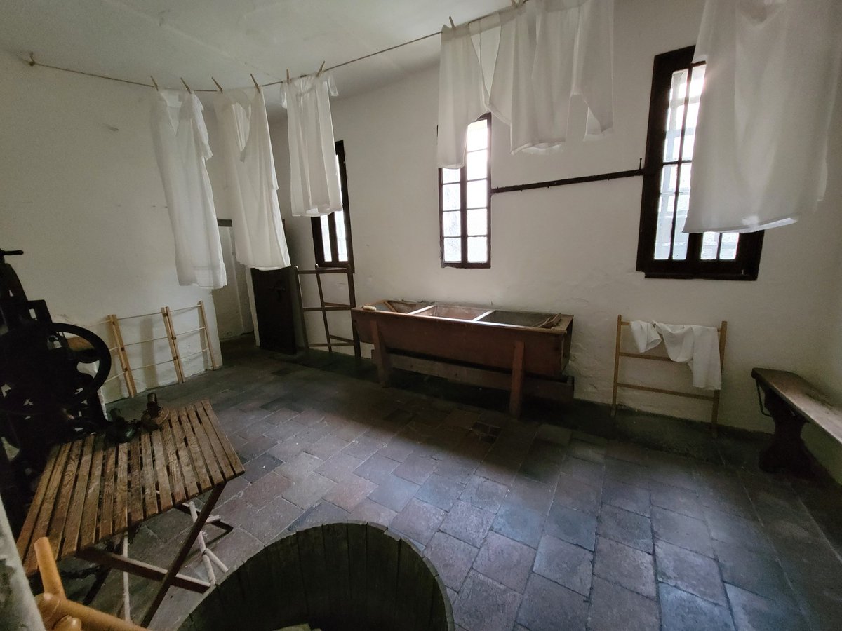 The laundry at Beaumaris Prison, North Wales. A necessary task, but due to gender norms & expectations, the washing was almost always done by female (rather than male) prisoners. From 1865, it was officially recognised as hard labour (but of the second class).