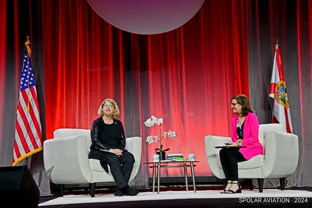 Deputy Administrator <a href="/NASA/">NASA</a> <a href="/Astro_Pam/">Pamela Melroy</a> encouraged thousands of women at the #WAI2024 to pursue their dreams in aviation and aerospace. Women, she said, have to move forward as an integral part of the industry.