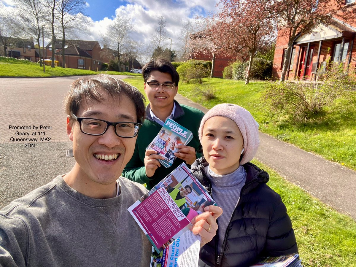 Out speaking to voters in Downhead Park and Willen Park! The sun ☀️ matched their reactions! @MKConservatives