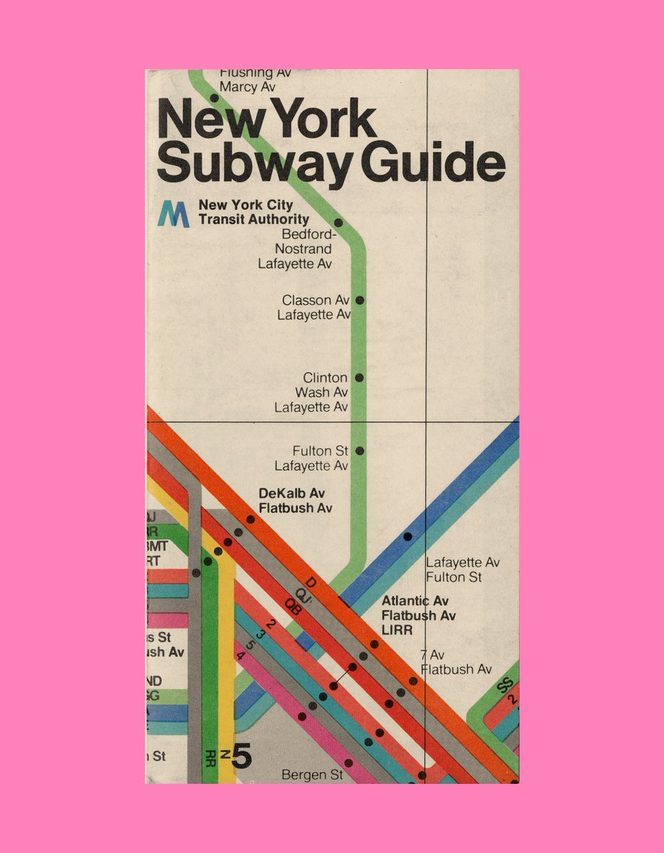 New York City Transit Authority Subway Guides ∘ Designed by Massimo Vignelli, 1970s.