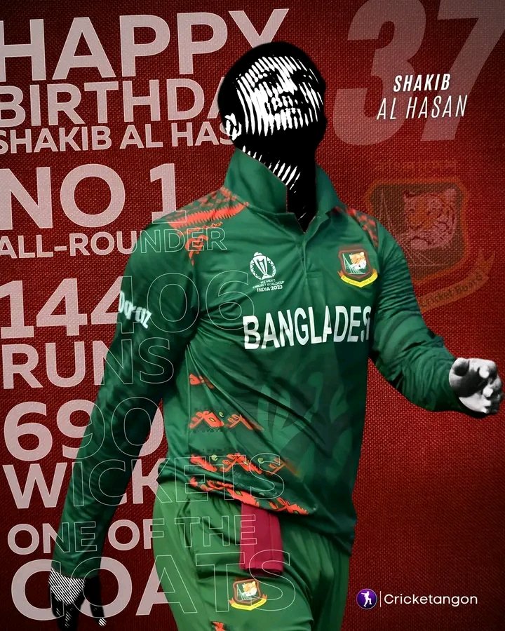 Happy birthday to the prince of Bangladesh cricket #ShakibAlHasan 👑❤️