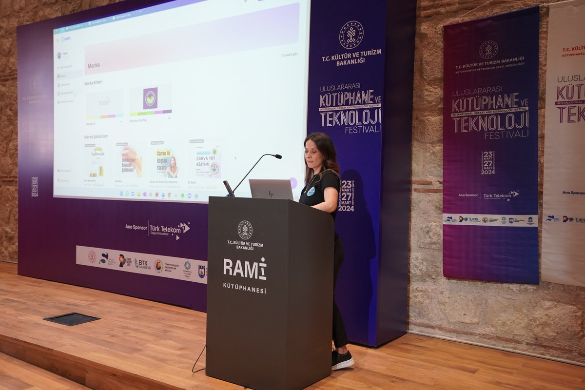 KTBKYGM's tweet image. 🎨Canva İçerik Üreticisi Türkiye Elçisi Aylin Murtezaoğlu, Canva&apos;nın yaratıcı dünyasını ve içerik üretiminin sırlarını meraklı katılımcılarla paylaştı. #FutureOfLibraries #ai_library