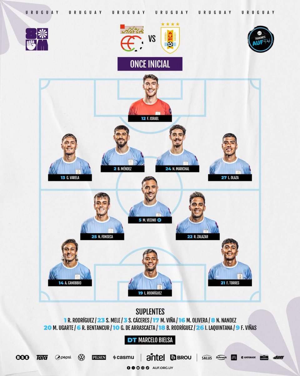 _JPGuerra's tweet image. ⚠️ #MatíasViña e #Arrascaeta no banco de reservas do #Uruguai para o amistoso contra o #PaísBasco. O meia #DeLaCruz ficou fora até da lista de relacionados.