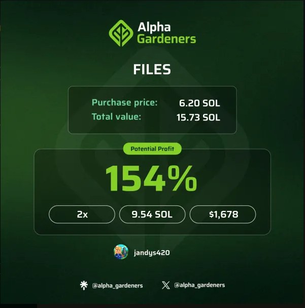 Another one from the smart tracker signal, utility always makes me bank.

<a href="/alpha_gardeners/">Alpha Gardeners</a> 
#GardenersOnTop