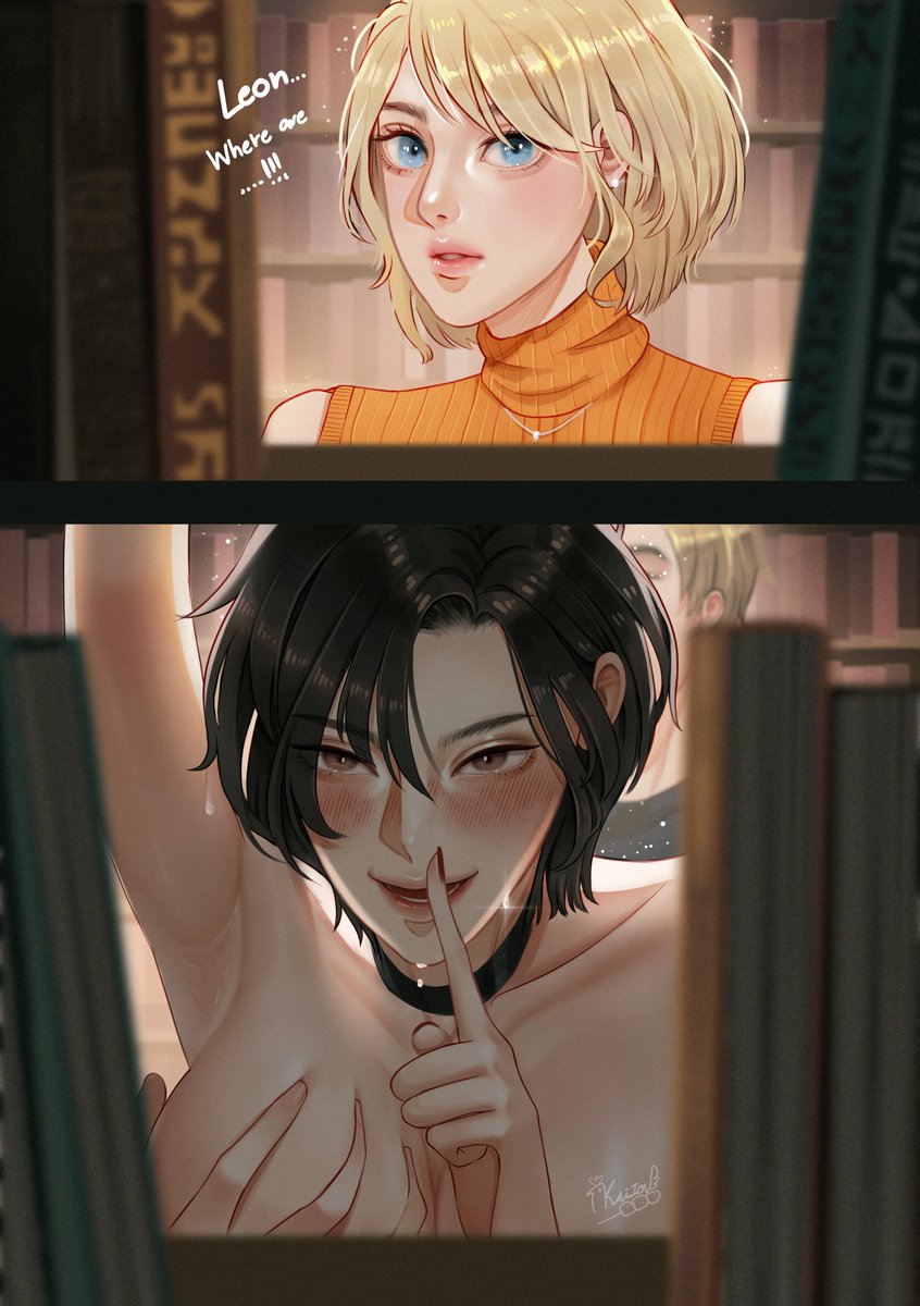 Shhh..... #Aeon #RE4 #LeonKennedy #AdaWong #ashley