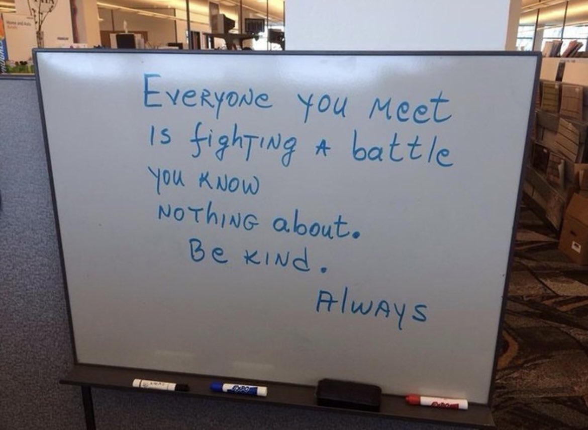 만나는 사람마다

네가 모르는 전투를 치르고 있다.

친절하라, 그 어느 때라도.