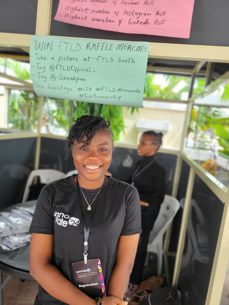 VicktoriaEne's tweet image. Day two!! @innovate'24
@FTLDOfficial_ @GeeAkpan 
#i24 #FTLD #Innovate #Techpreneurship