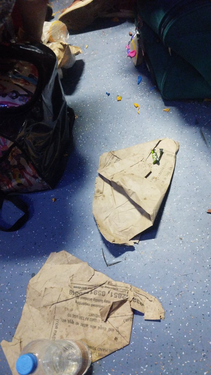 jay_chandak's tweet photo. @RailMinIndia There is no cleaning in coaches 
Train no. 19019
There is no staff https://t.co/qJzir007G7
