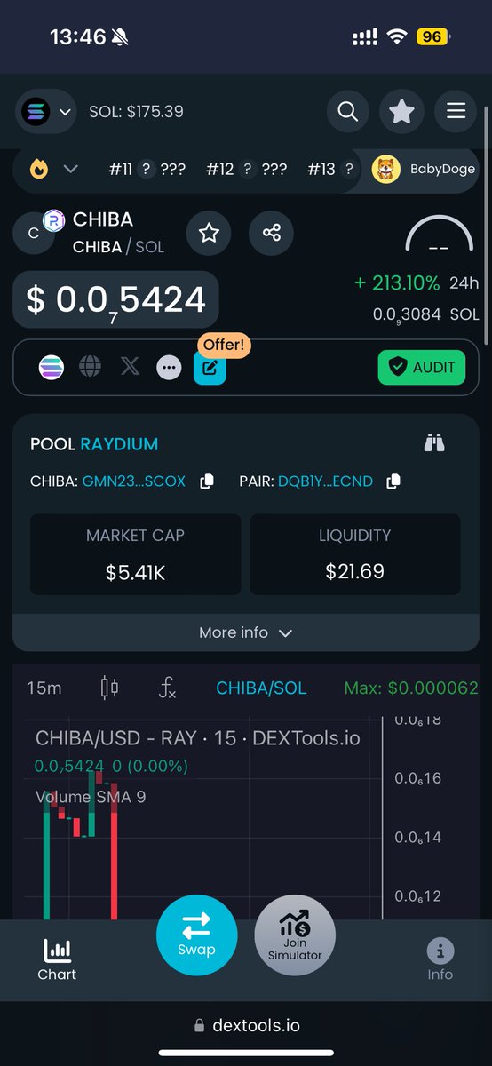 cryptoking_786's tweet photo. DYOR #sol #solanamemecoins https://t.co/HBOK3rqLCo