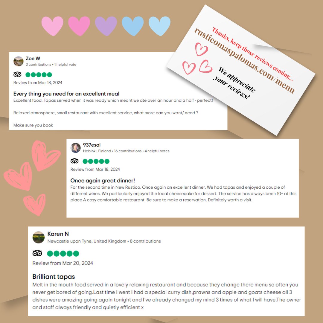 RusticoTapas's tweet image. #customerlove from #tapasfoodies :-)