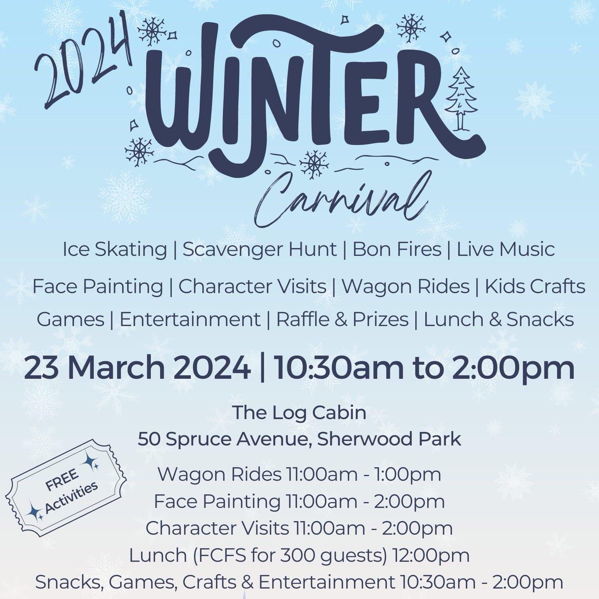 Glen Allan youth are assisting the Sherwood Heights Community League with a Winter Carnival! Check out this community building event today from 10-2pm at the Log Cabin #shpk #strathco #neighbourpower