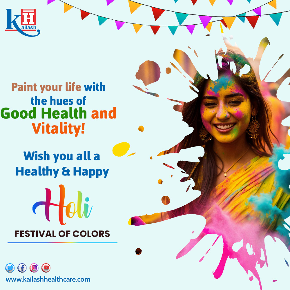 May your life's canvas be splashed with the brightest hues! Kailash Hospital wishes you a joyful and safe Holi!

#HoliCelebration #SafeHoli #ColorfulHoli #HoliFestival #HoliWishes #HoliColors #FestivalOfColors