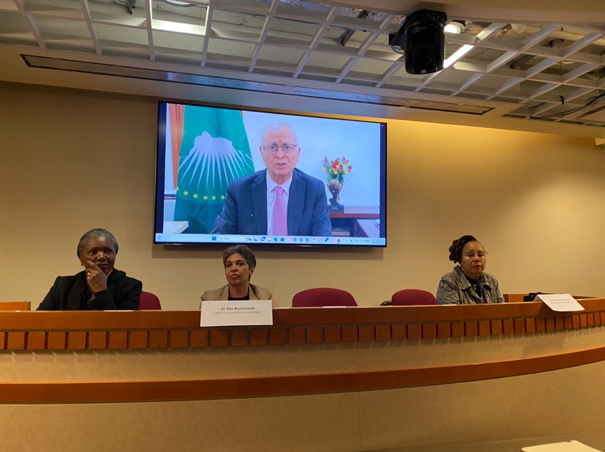 .@RBissoonauth underlining @UNESCO key activities in the area of Girls and Women's Education during side event #CSW68 organised by @UNESCO_Addis, @unwomenAU, @_AfricanUnion