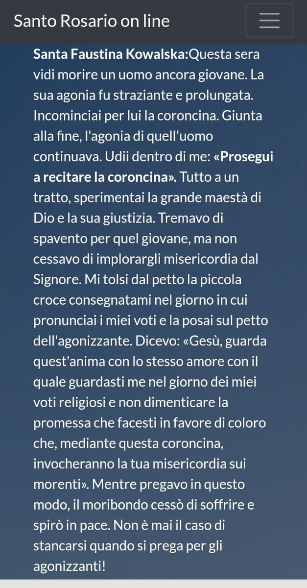 🕒 15:00
#Coroncina alla #DivinaMisericordia

rosarioonline.altervista.org/index.php/sant…

#DivinaMisericórdia
#DivineMercy
#MiséricordeDivine
#MiłosierdzieBoże

#Buongiorno #BuongiornoATutti #buonasera
#23marzo #March23 #23Mars #23deMarzo #23deMarço #23Mar #23Mart