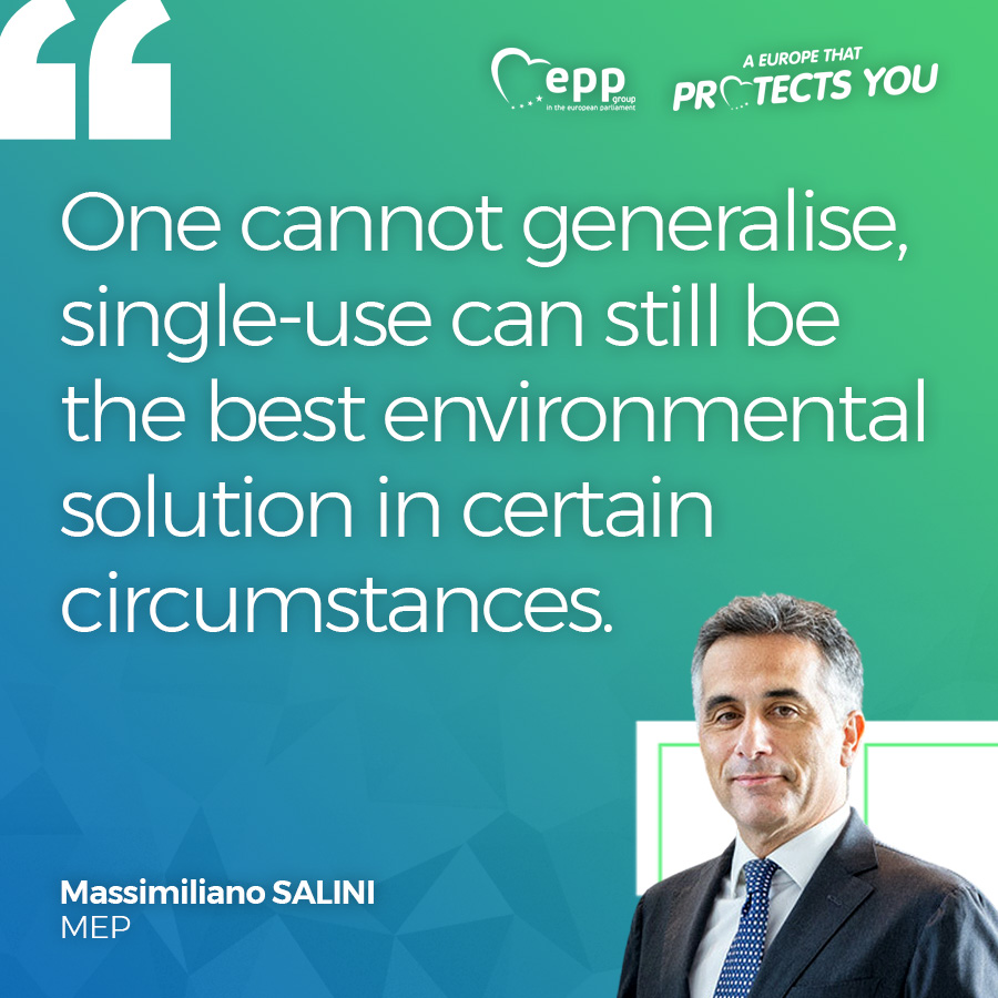 ♻️ The new rules on packaging waste will only reduce packaging there where is really needed. “Our first concern has always been food safety and health, where single-use packaging plays a key role in our everyday lives,” says @MaxSalini. Read: epp.group/awiisjrr #PPWR